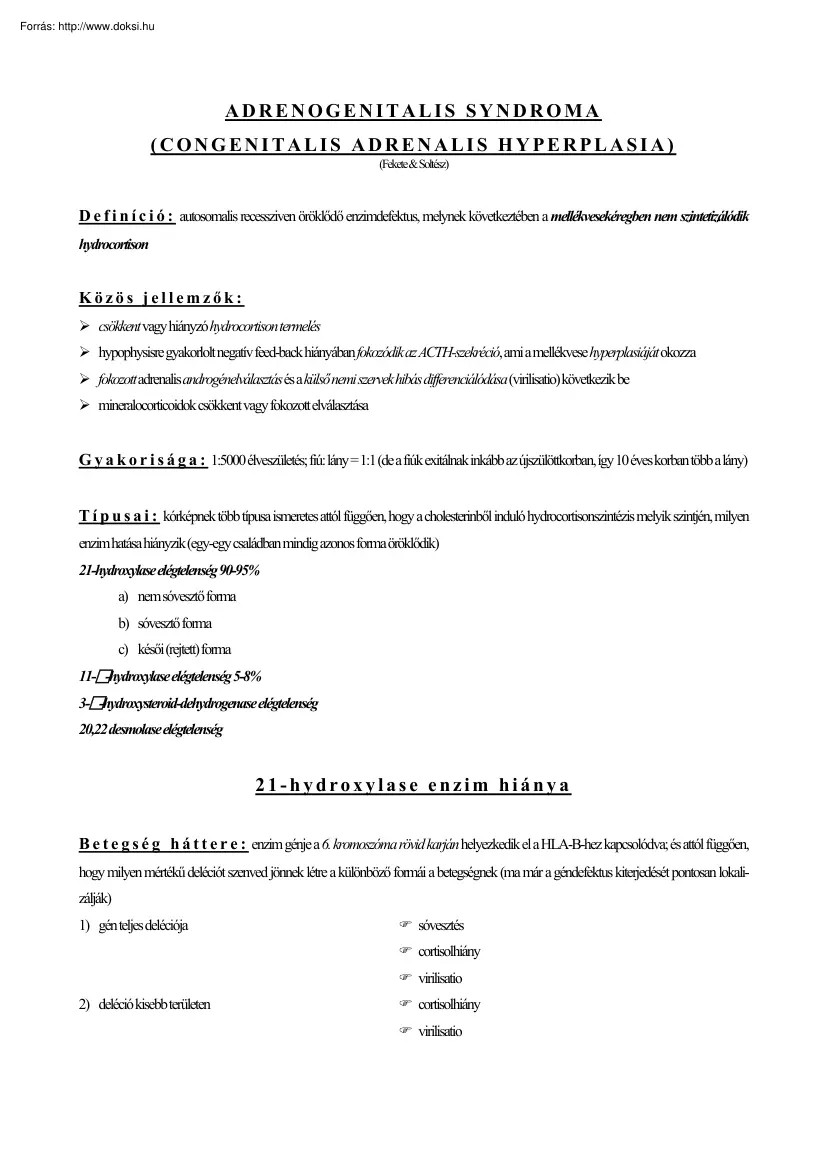 Adrenogenitalis syndroma