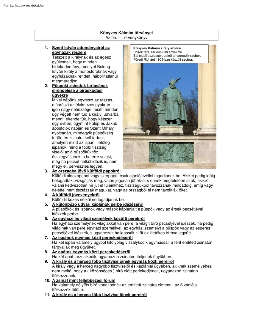 Könyves Kálmán törvényei