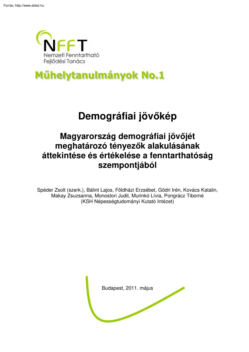 Spéder-Bálin-Földházi - Demográfiai jövőkép