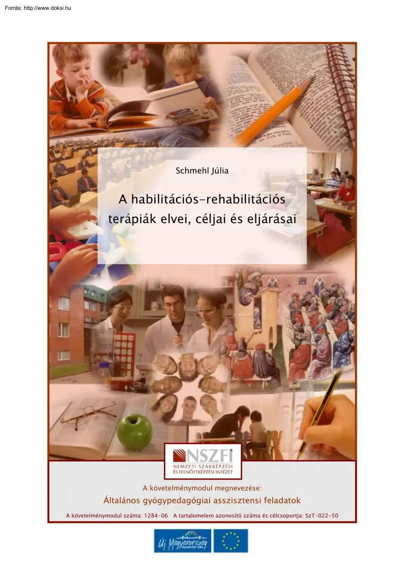 Schmehl Júlia - A habilitációs-rehabilitációs terápiák elvei, céljai és eljárásai