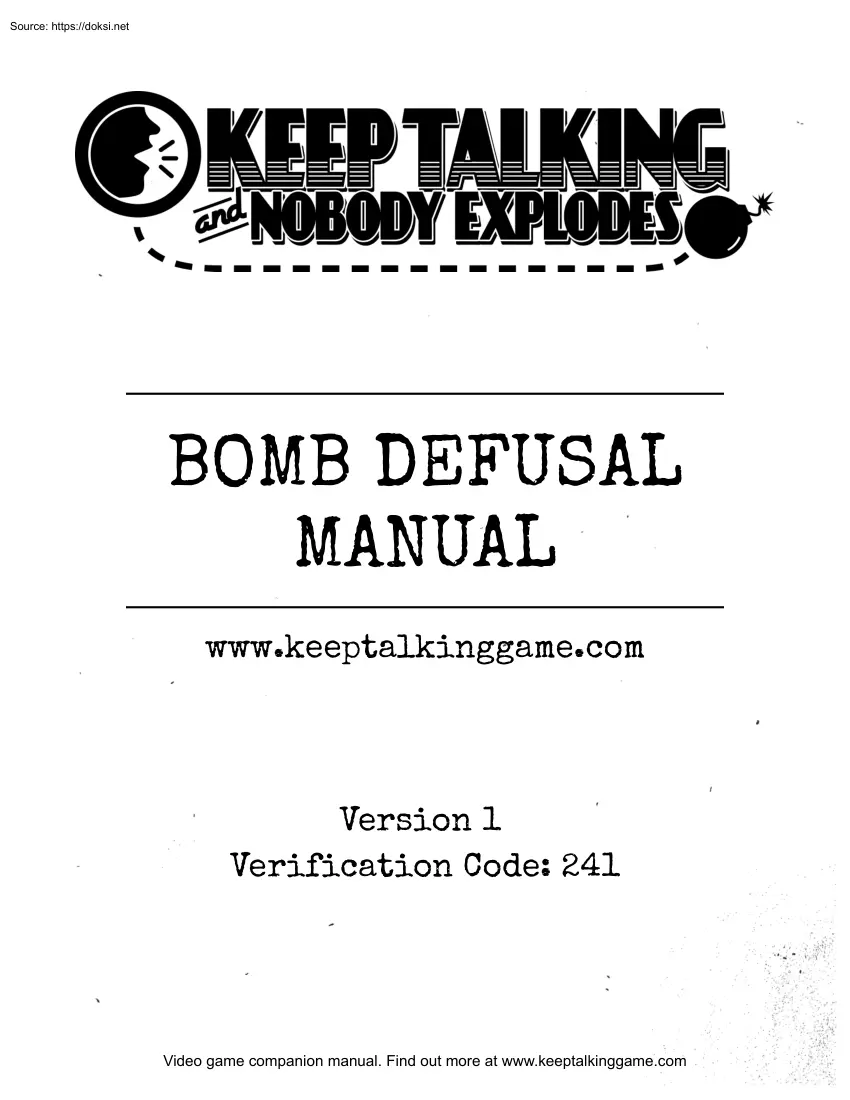Bomb Defusal Manual