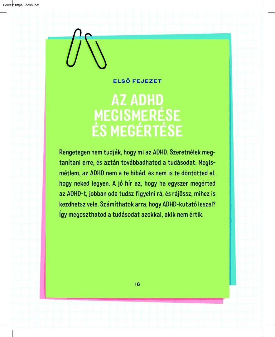 Az ADHD megismerése és megértése