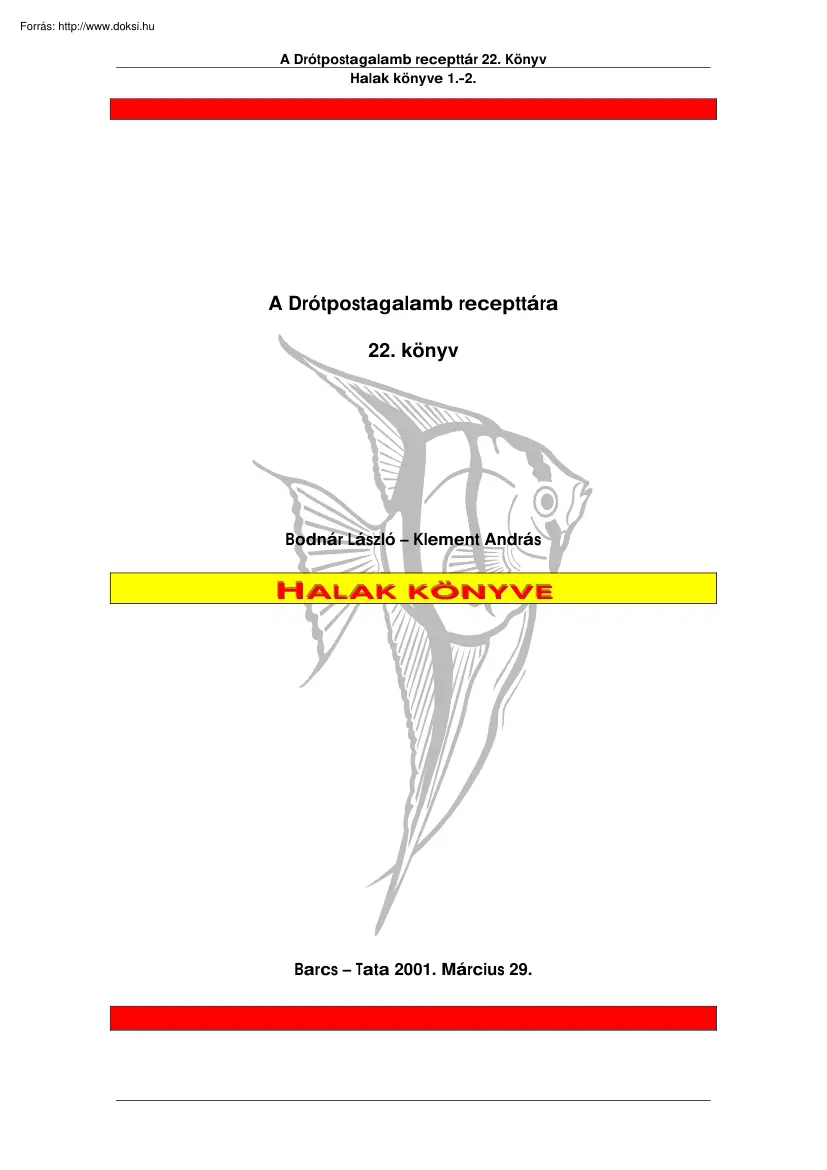 Bodnár-Klement - Halak könyve
