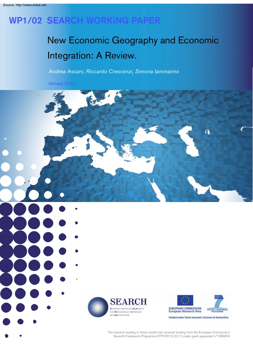 Ascani-Crescenzi-Iammarino - New Economic Geography and Economic Integration