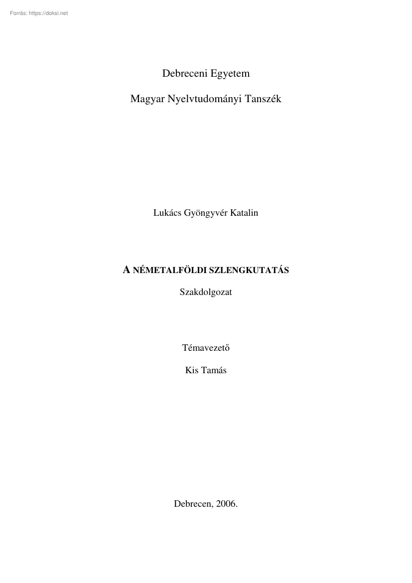 Lukács Gyöngyvér Katalin - A németalföldi szlengkutatás