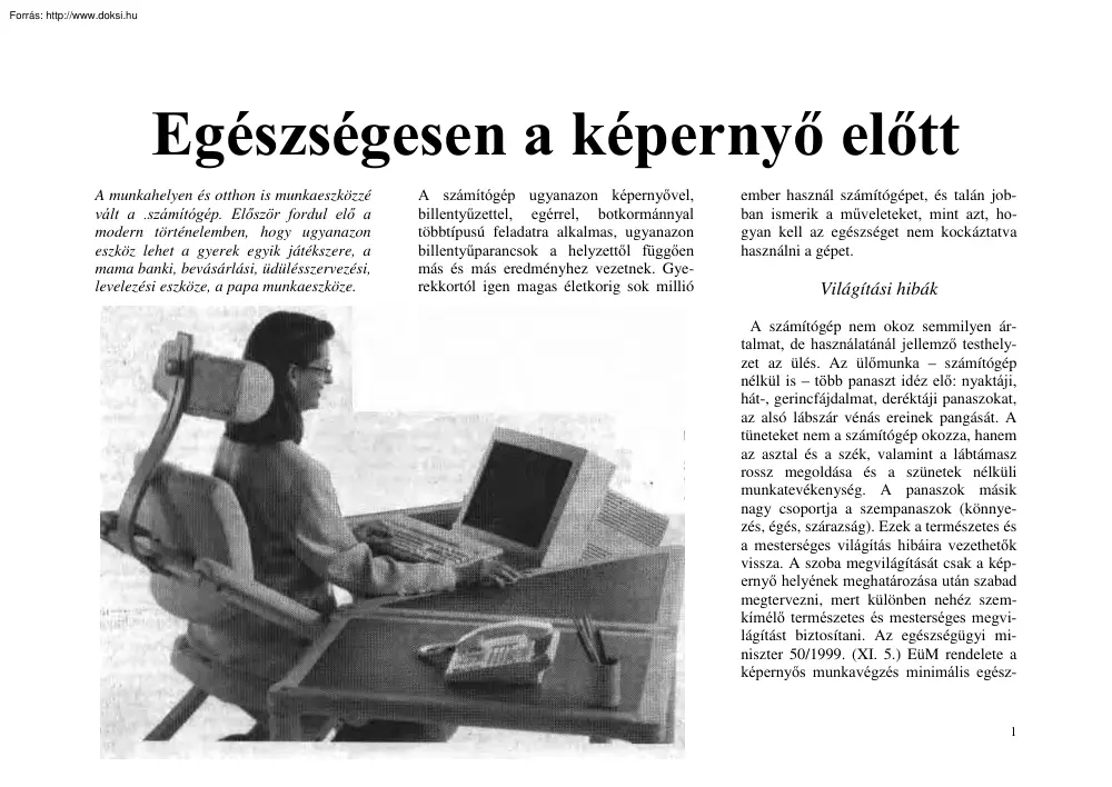 Dr. Hódos Tibor - Egészségesen a képernyő előtt