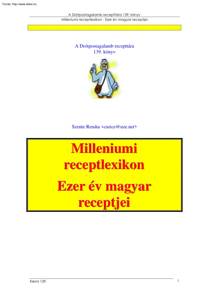 Klement András - Milleniumi receptlexikon
