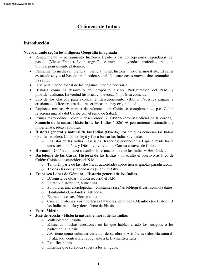 Crónicas de Indias