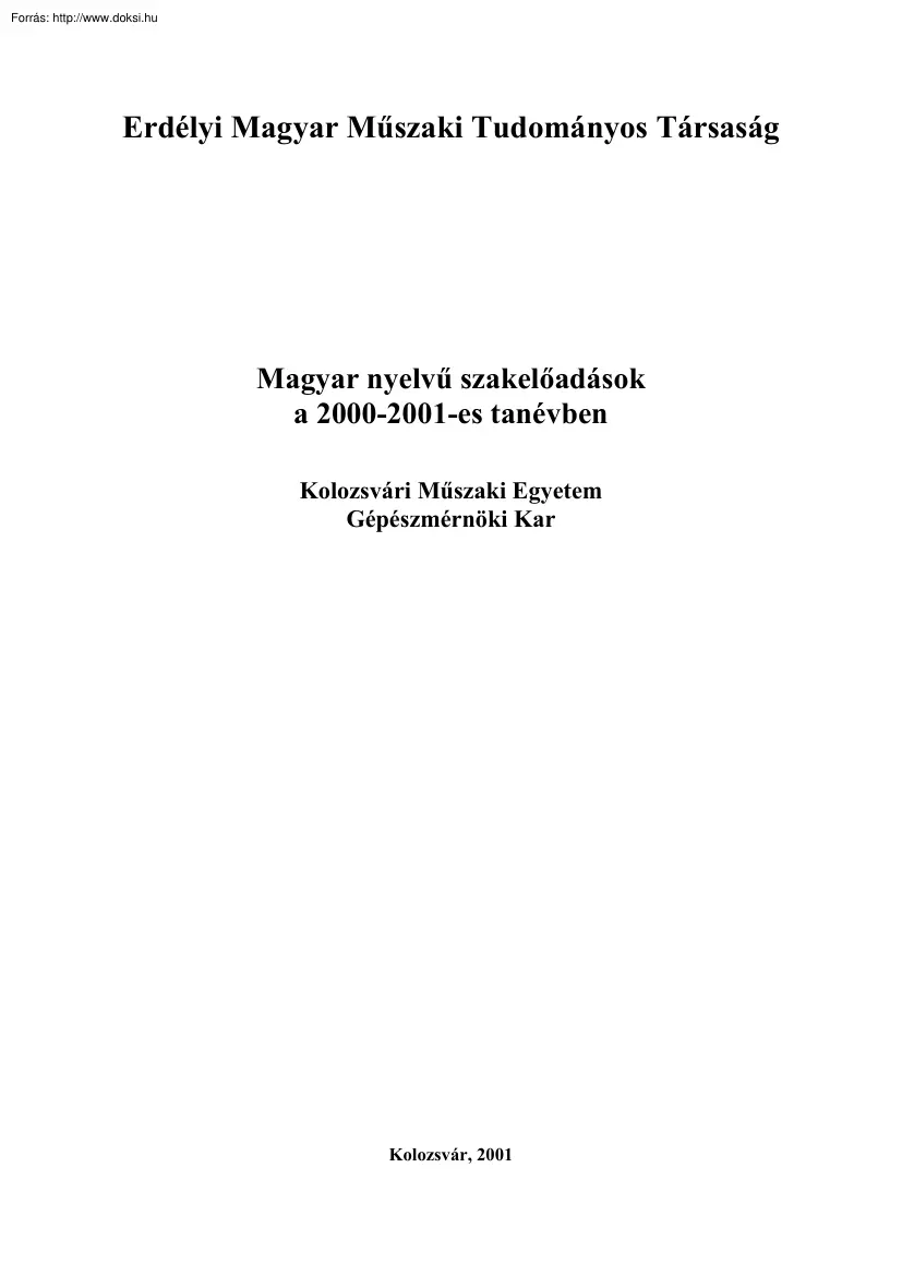 Gépészeti szakelőadások