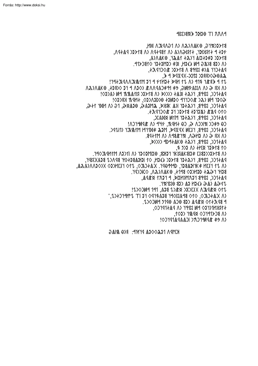 Assisi Szent Ferenc - Naphimnusz, rovásírással