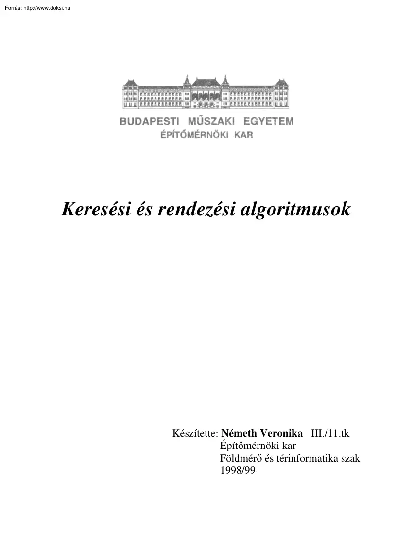 Keresési és rendezési algoritmusok
