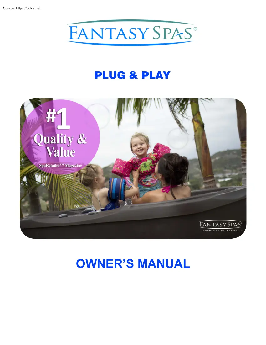 Fantasy Spas, Owners Manual