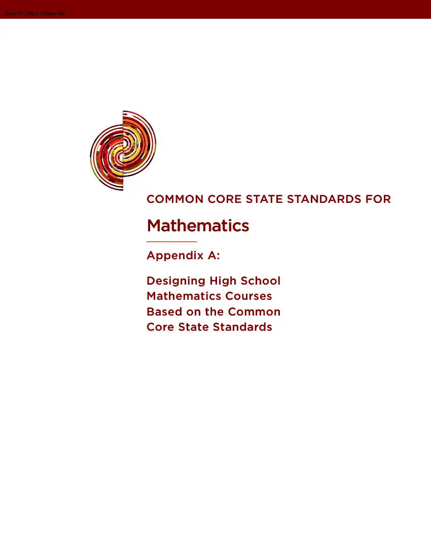 Common Core State Standards for Mathematics