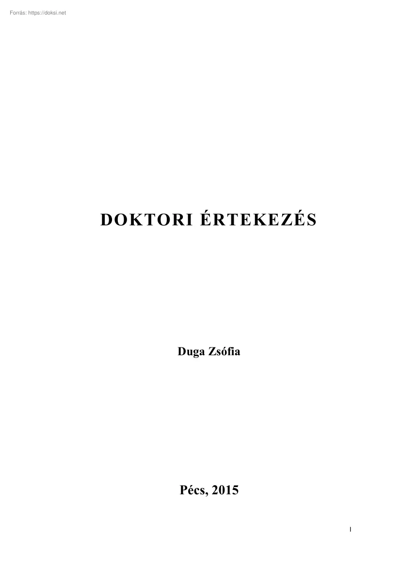 Duga Zsófia - Az alumni szolgáltatások szerepe a hazai egyetemek működésében