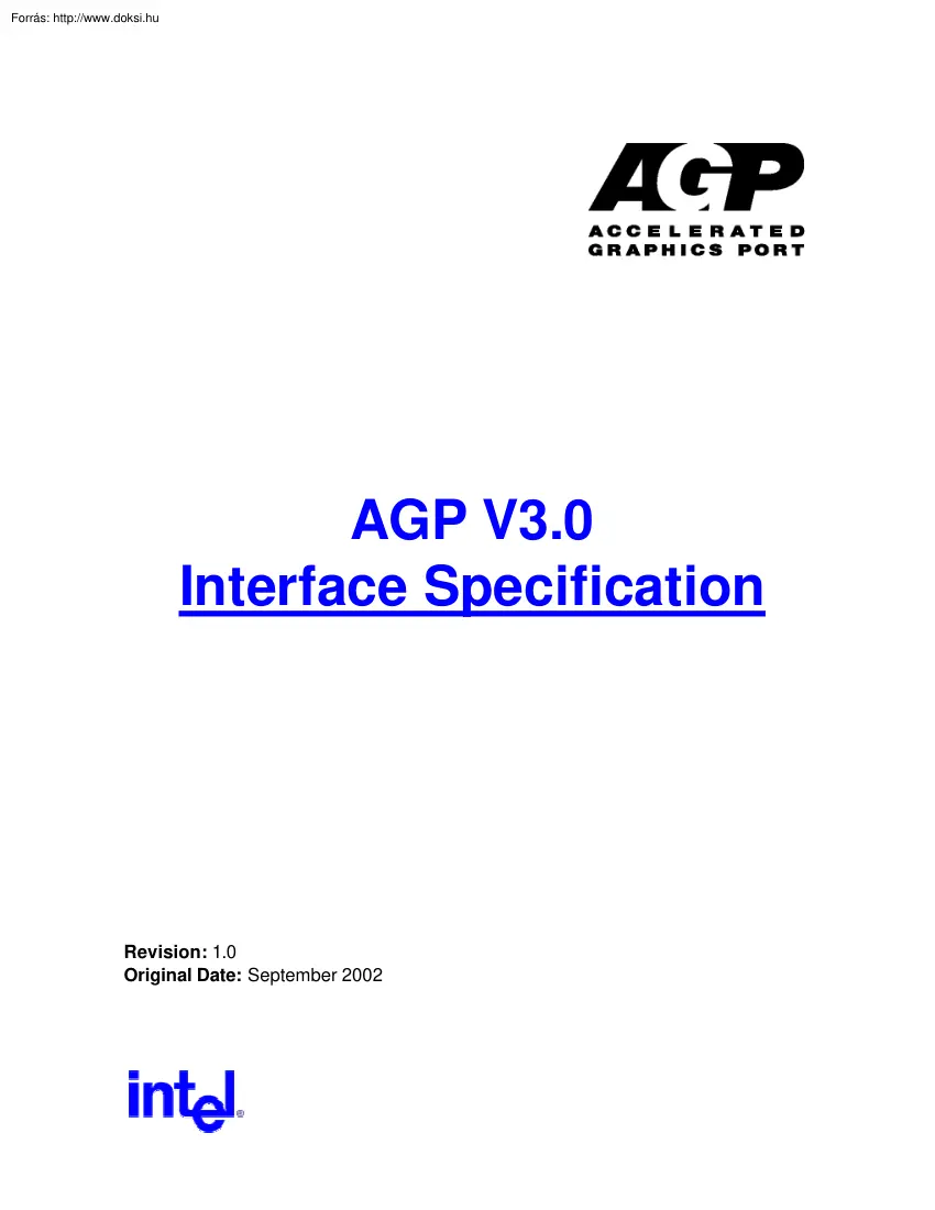 AGP 3.0 Interface Specification