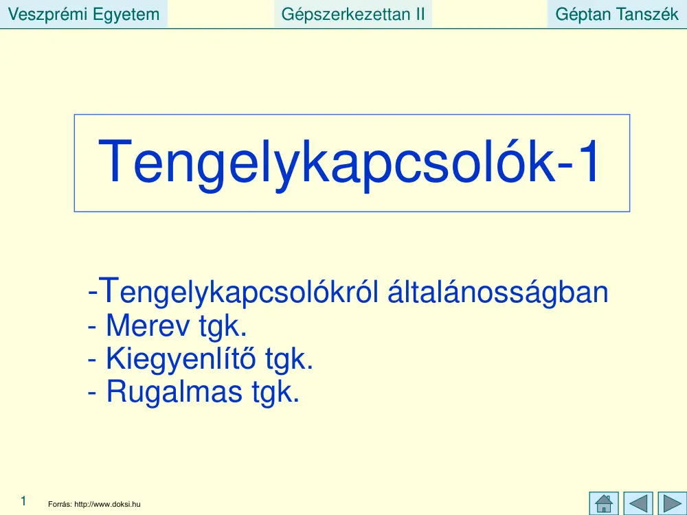 Tengelykapcsolók I
