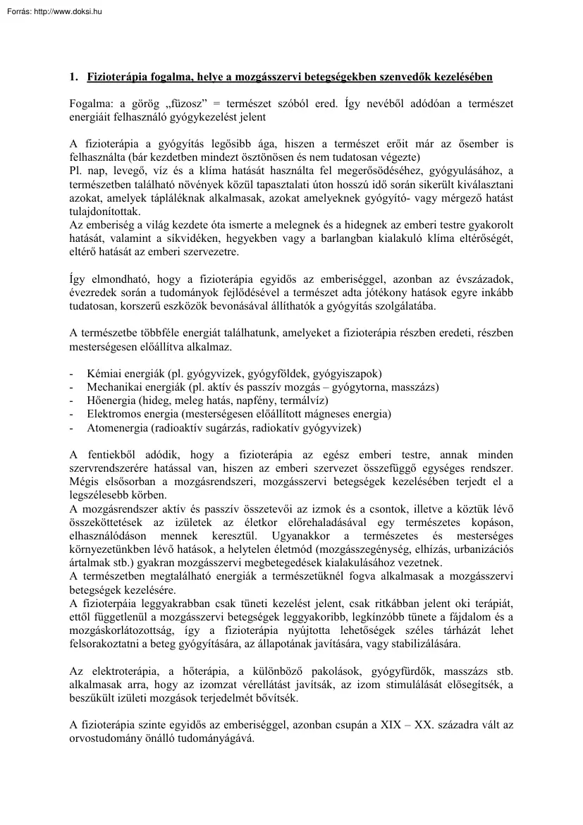 Fizioterápia