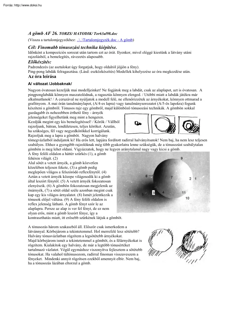 A tónusozási technika kiépítése