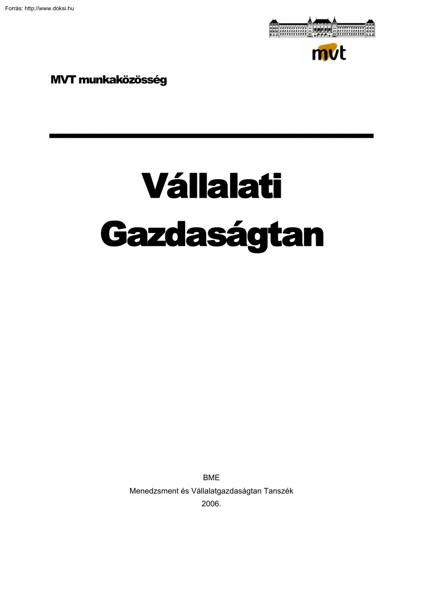Vállalati gazdaságtan