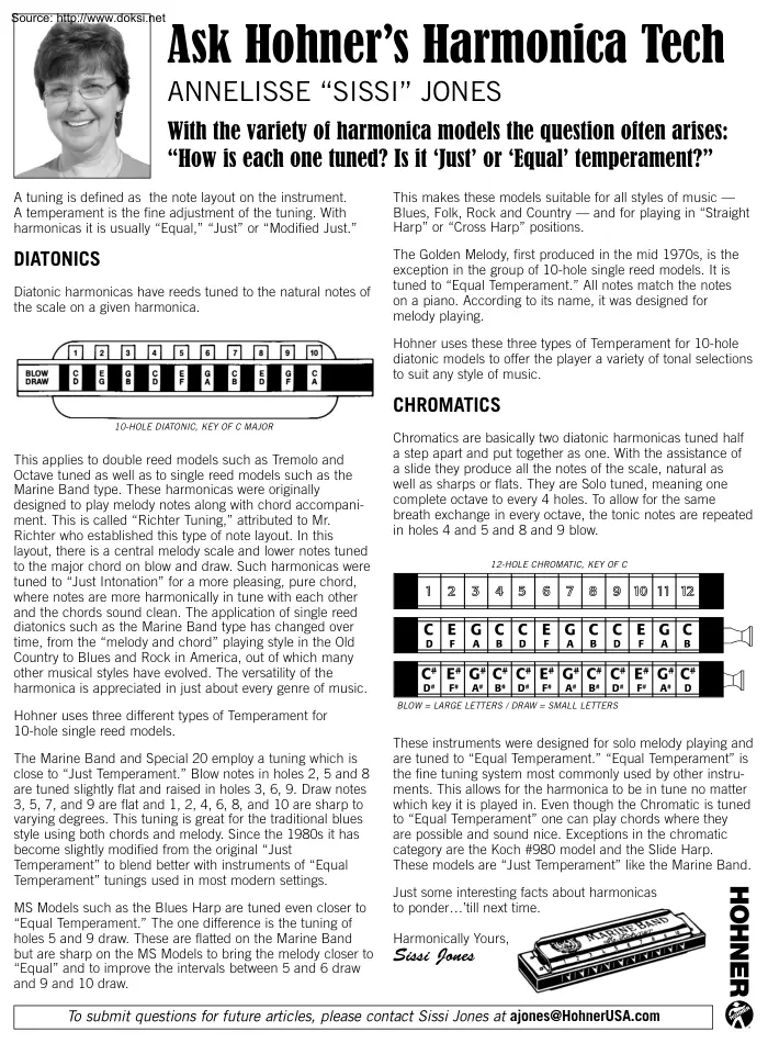 Annelisse Jones - Ask Hohner Harmonica Tech