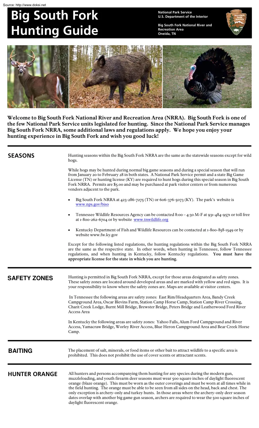 Big South Fork Hunting Guide
