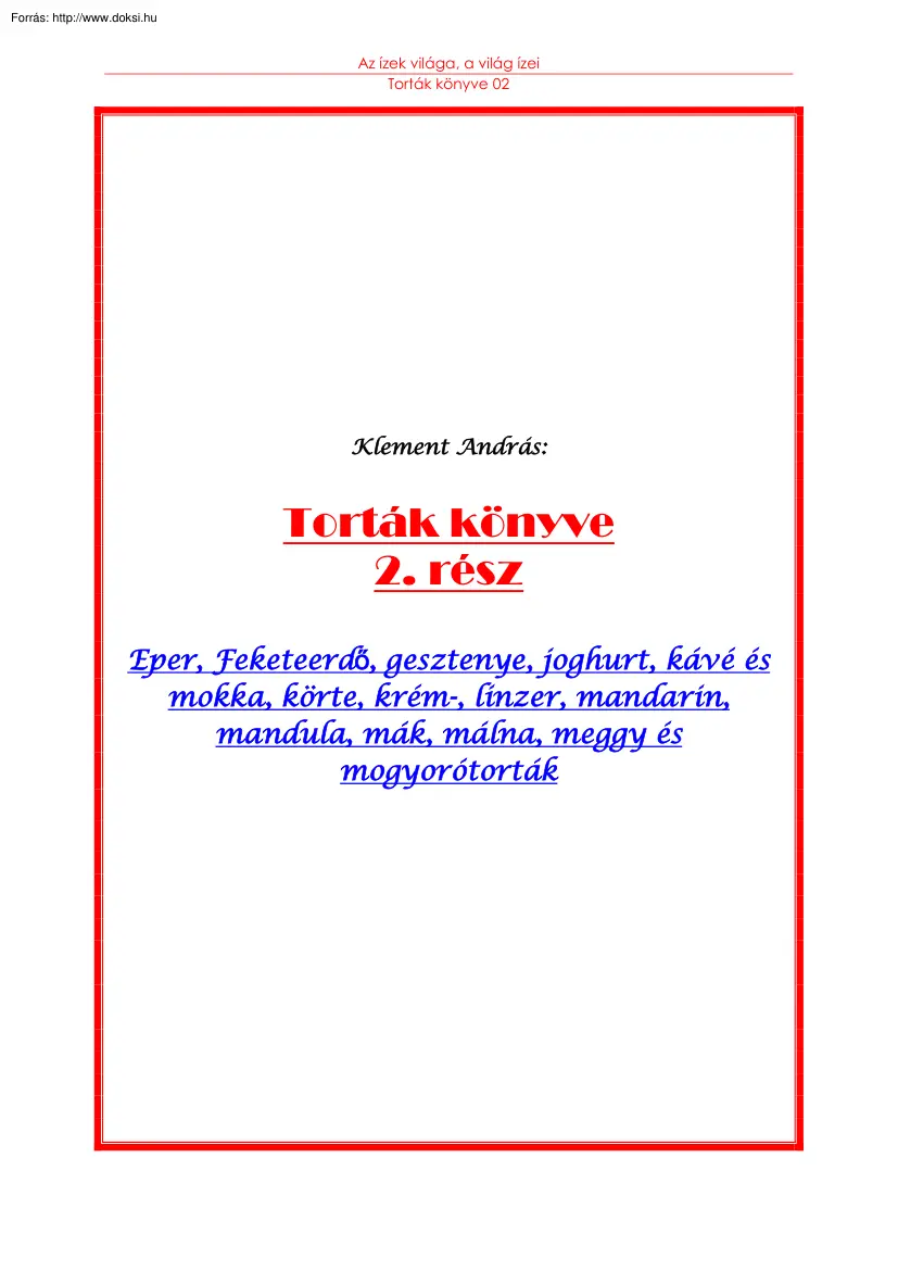 Klement András - Torták könyve 02