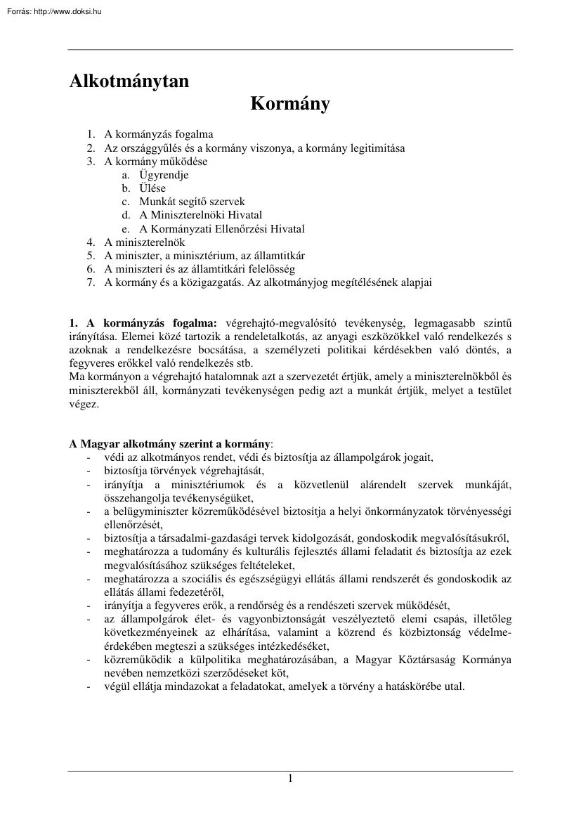 A kormány