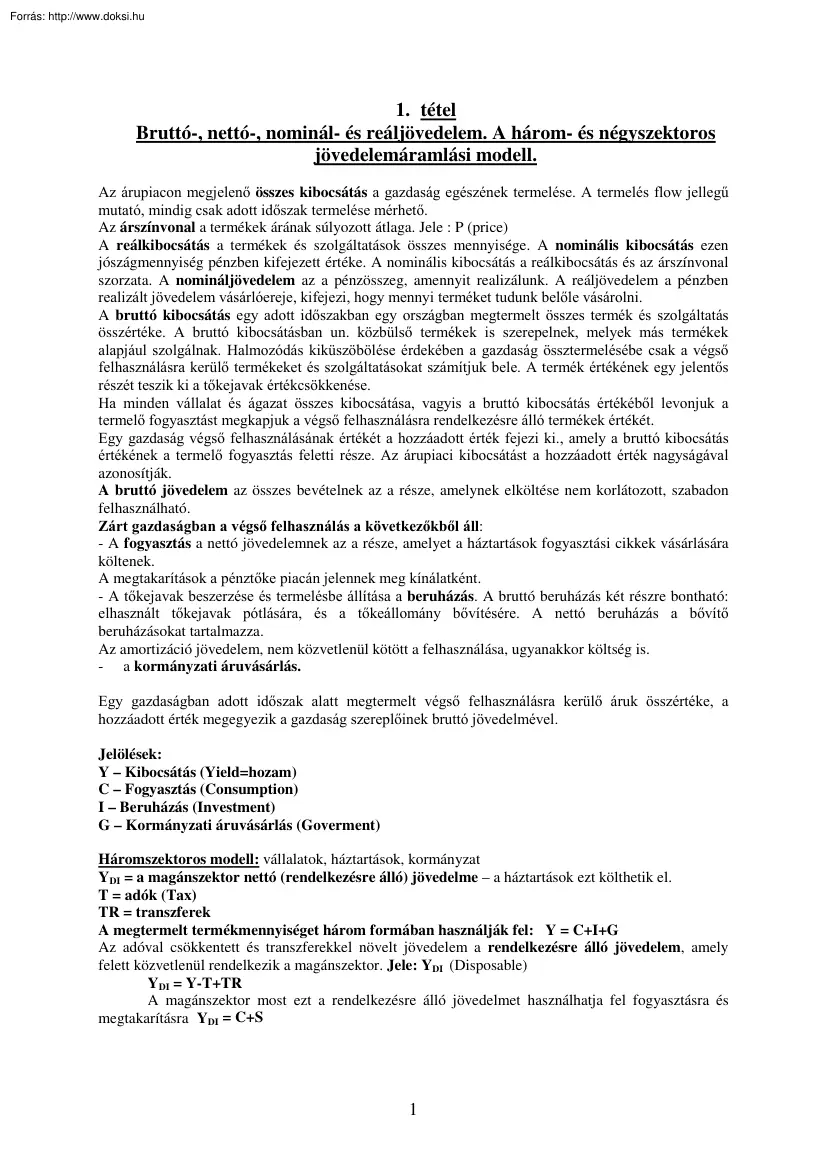 Makroökonómia vizsgatételek, 2002