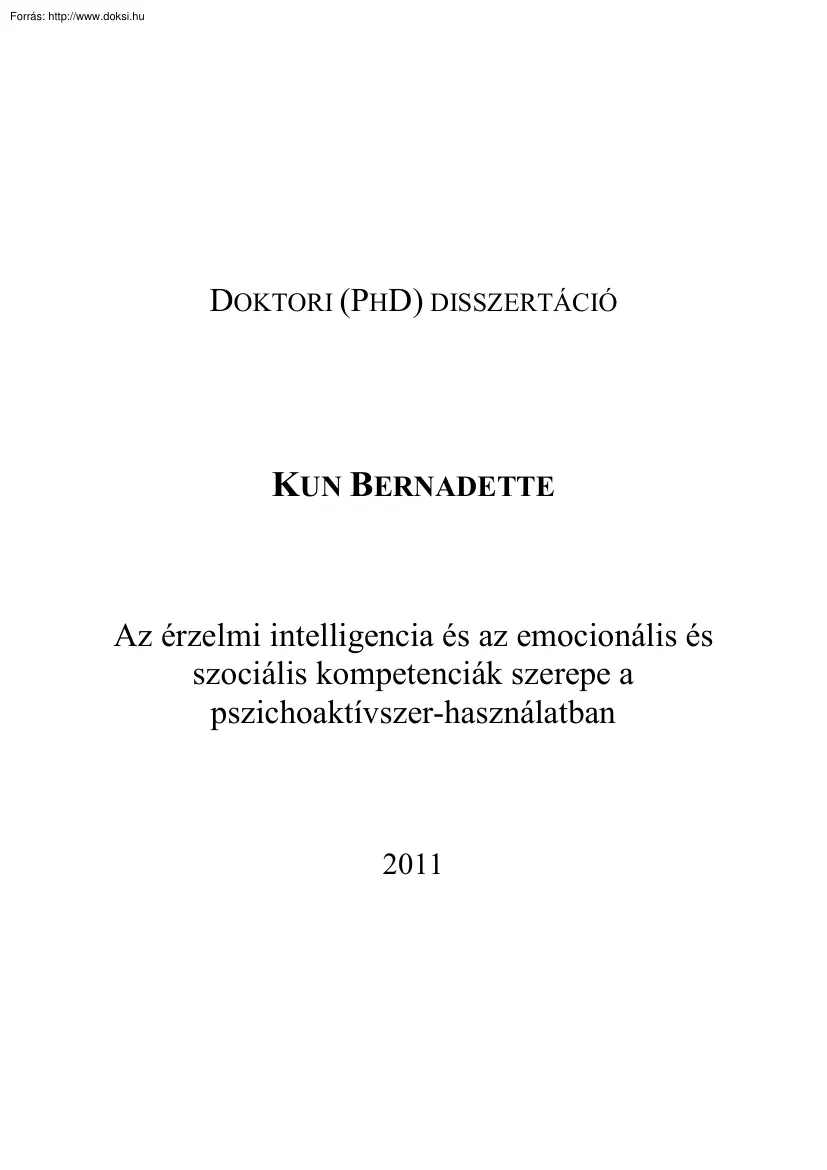 Kun Bernadett - Az érzelmi intelligencia és az emocionális és szociális kompetenciák szerepe