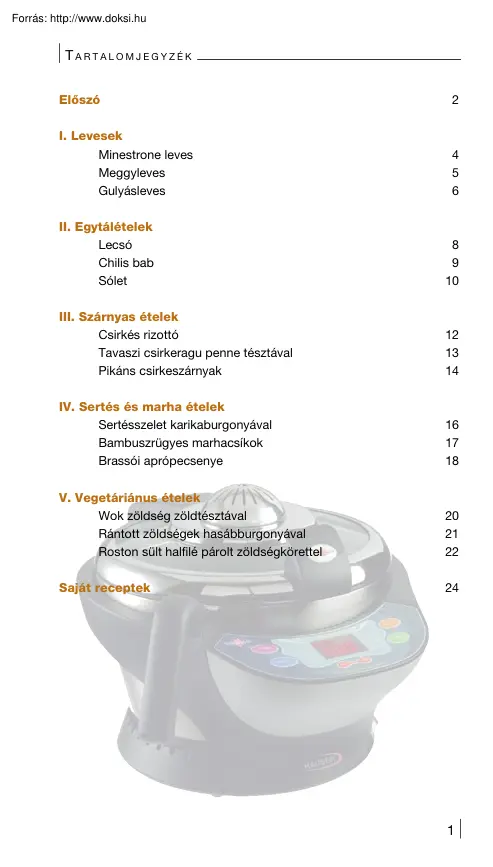 Varázsfazék receptfüzet