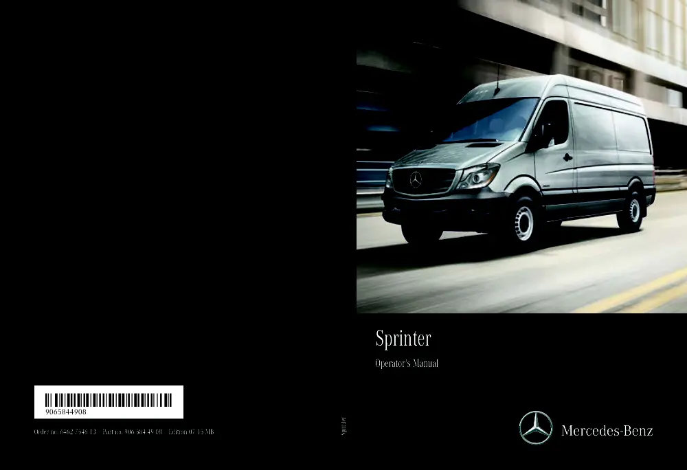 Mercedes-Benz Sprinter Operators Manual