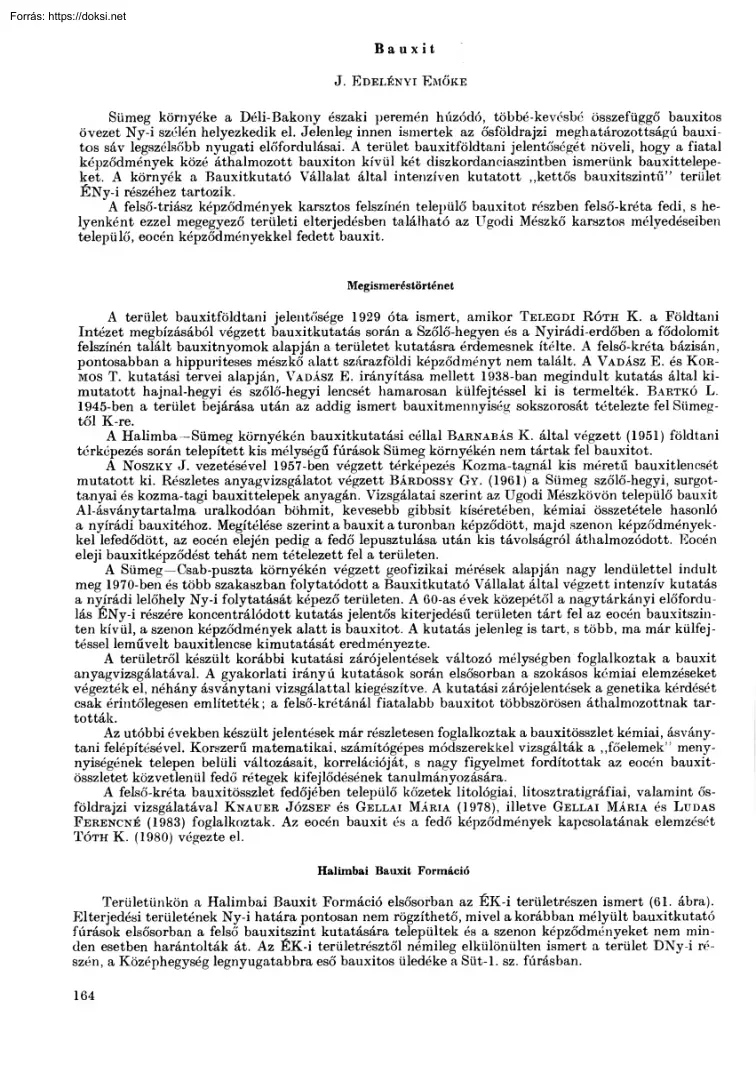 J. Edelényi Emőke - Bauxit