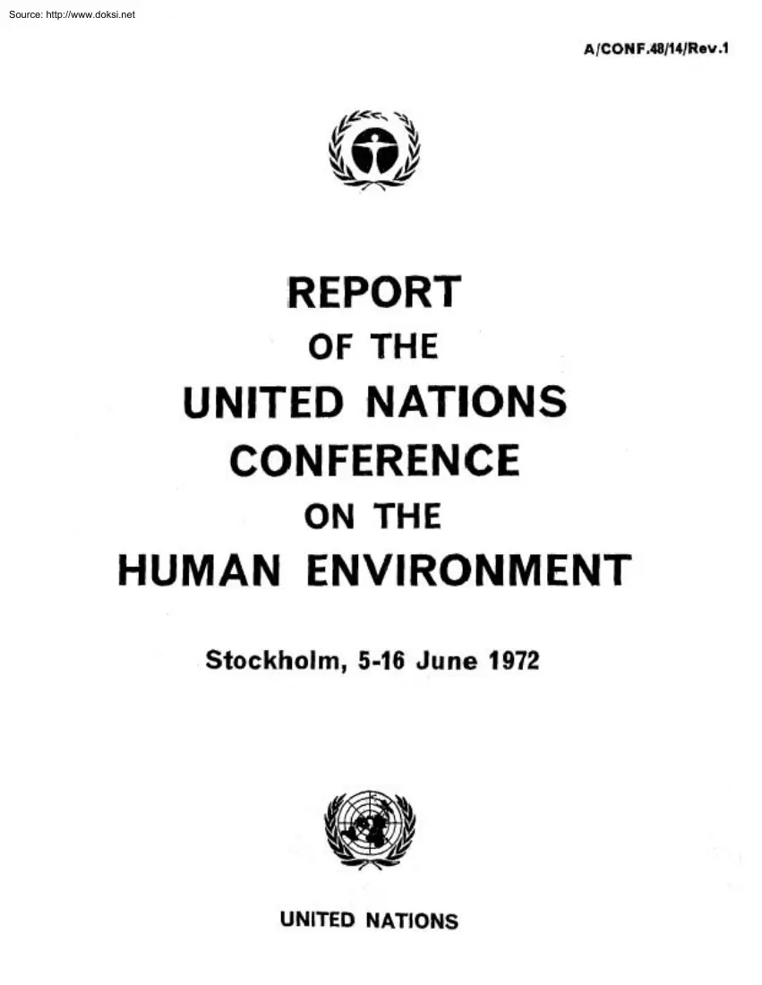 Report of the United Nations Conference on the Human Environment