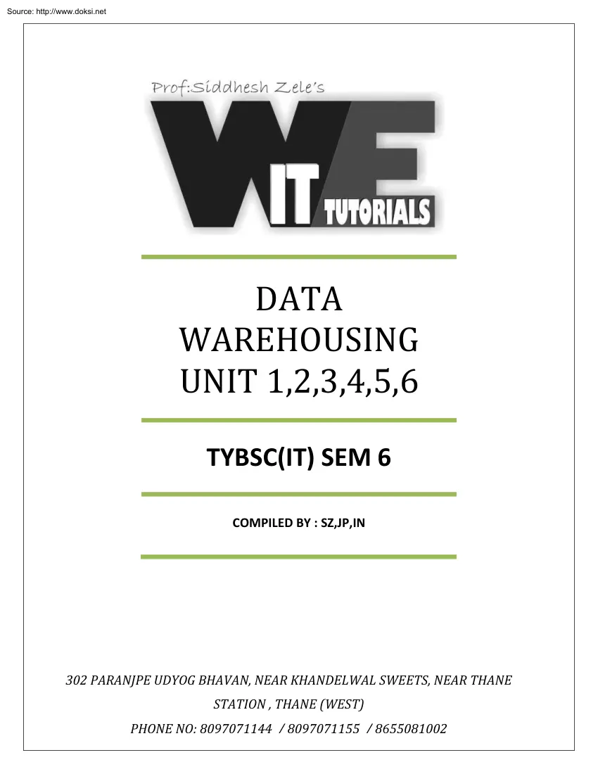 Siddhesh Zele - Data Warehousing