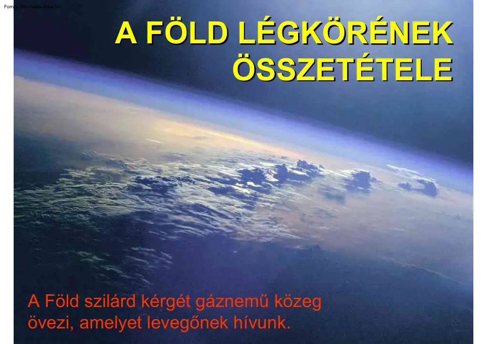 A Föld légkörének összetétele