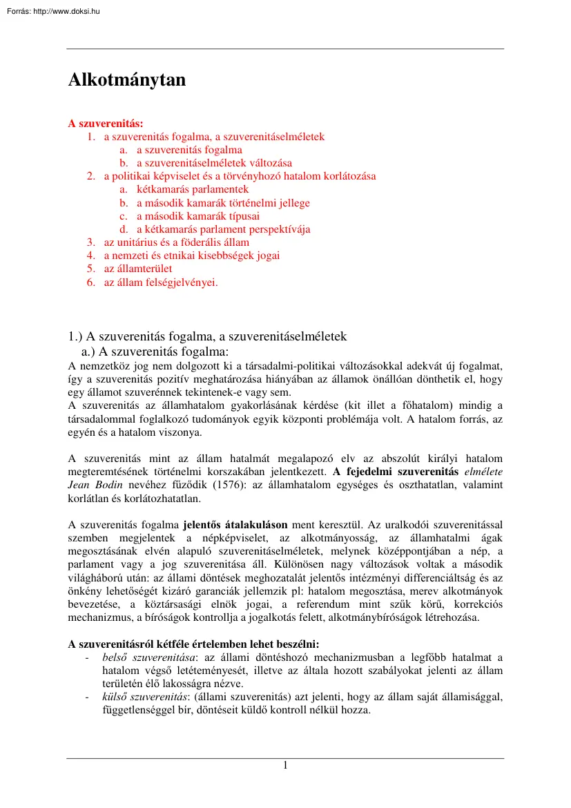 A szuverenitás