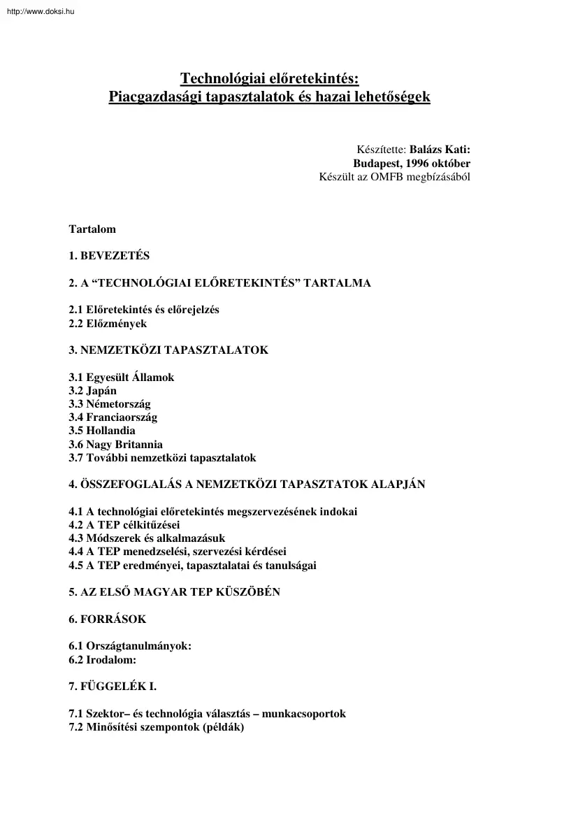 Balázs Kati - Piacgazdasági tapasztalatok és hazai lehetőségek