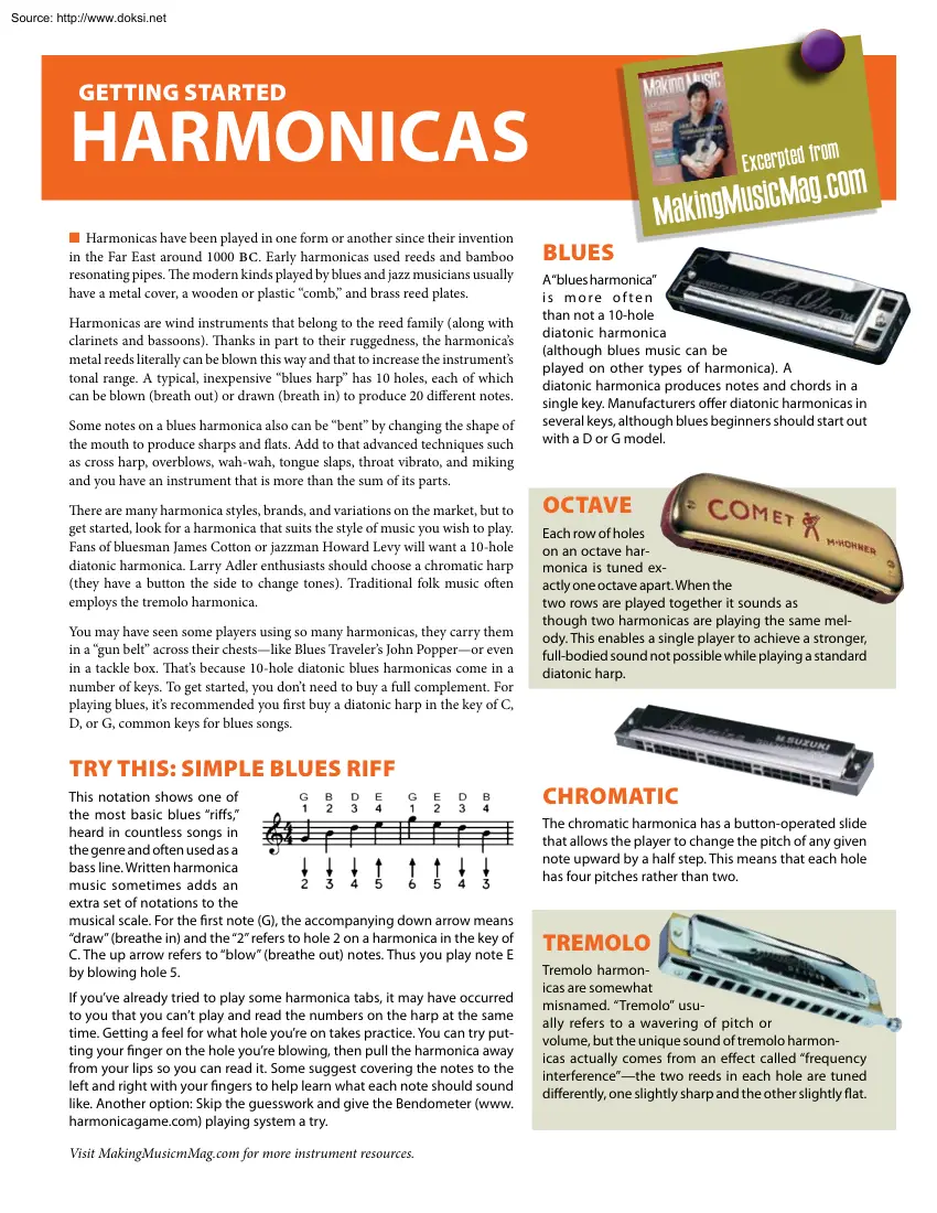 Getting Started Harmonicas