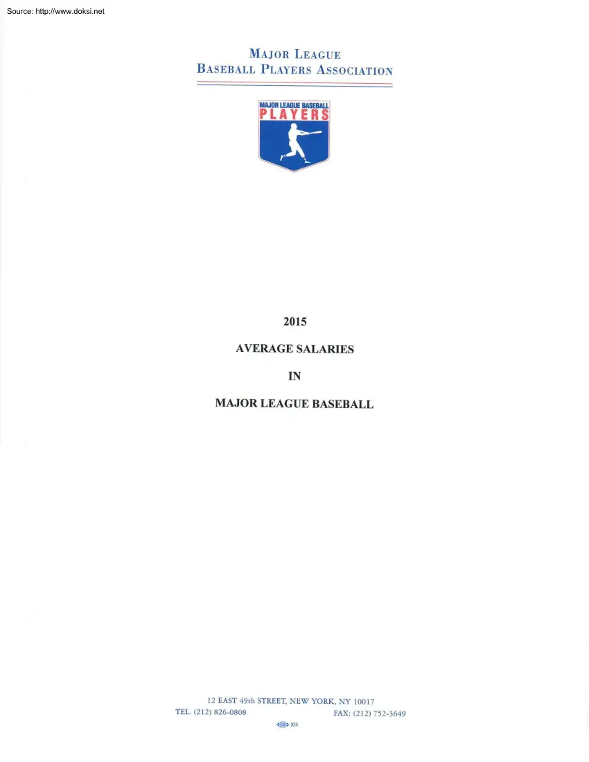 Average Salaries in Major League Baseball