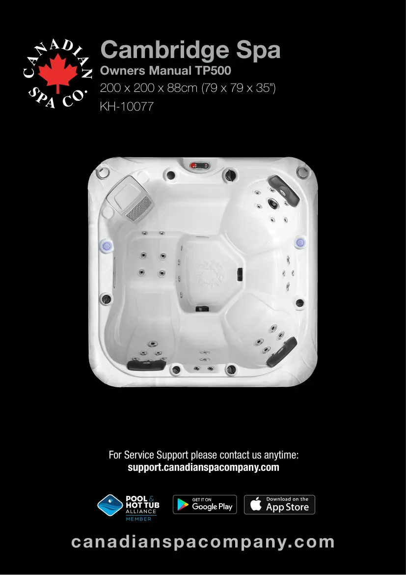 Cambridge Spa Owners Manual TP500