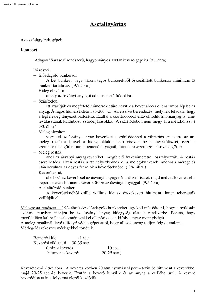 Aszfaltgyártás
