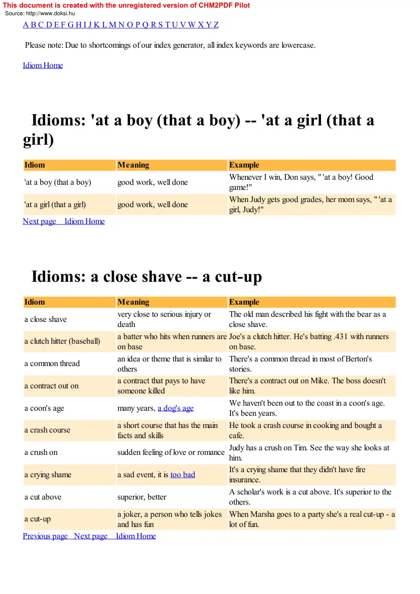 Home of idioms