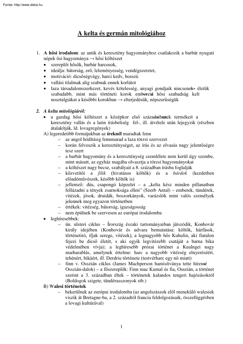 Farkas Mária - A kelta és germán mitológiához