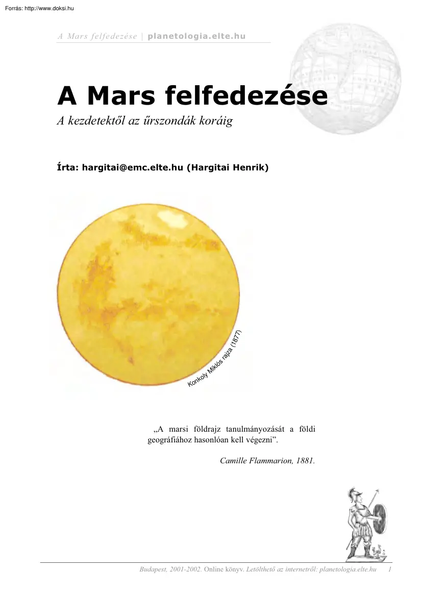 Hargitai Henrik - A Mars felfedezése