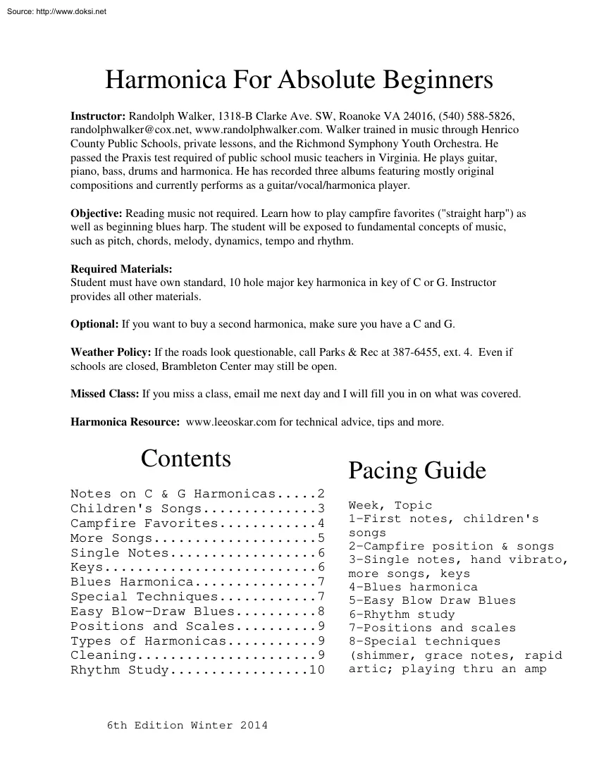 Harmonica For Absolute Beginners