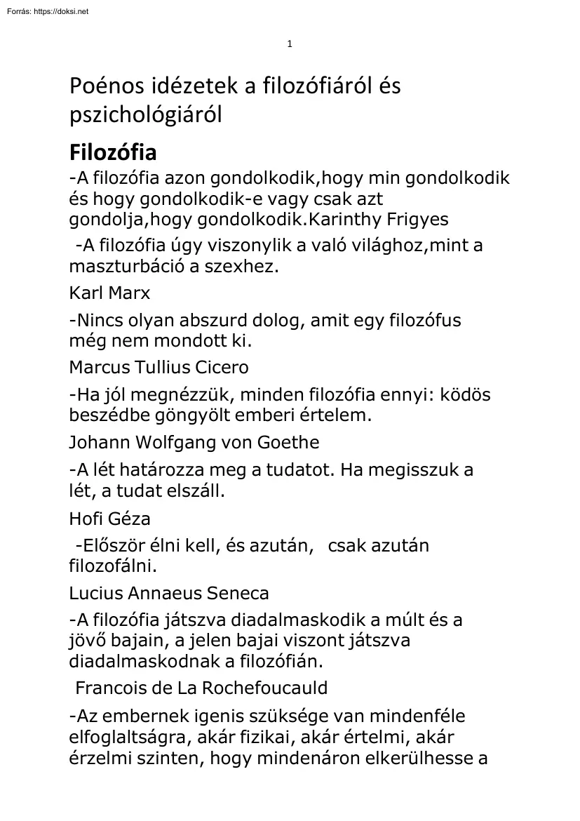 Bobrovszky Jenő - Poénos idézetek a filozófiáról és pszichológiáról