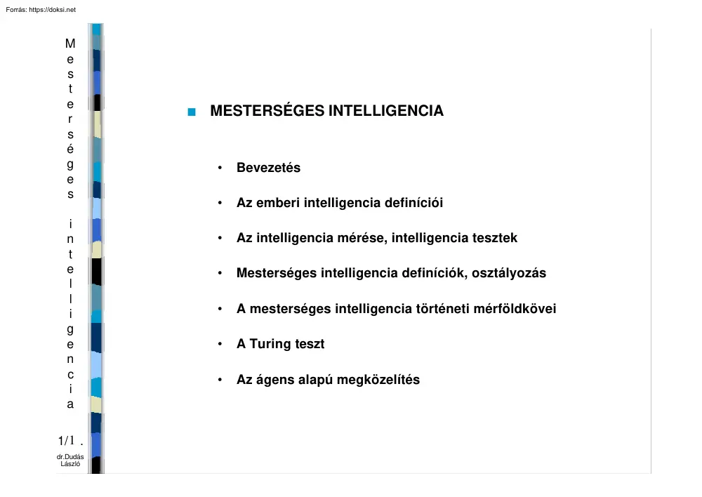 dr. Dudás László - Mesterséges intelligencia