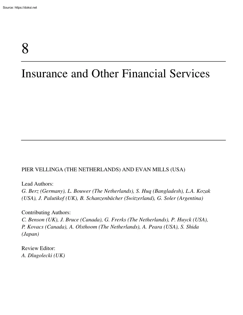 Berz-Bouwer-Huq - Insurance and Other Financial Services