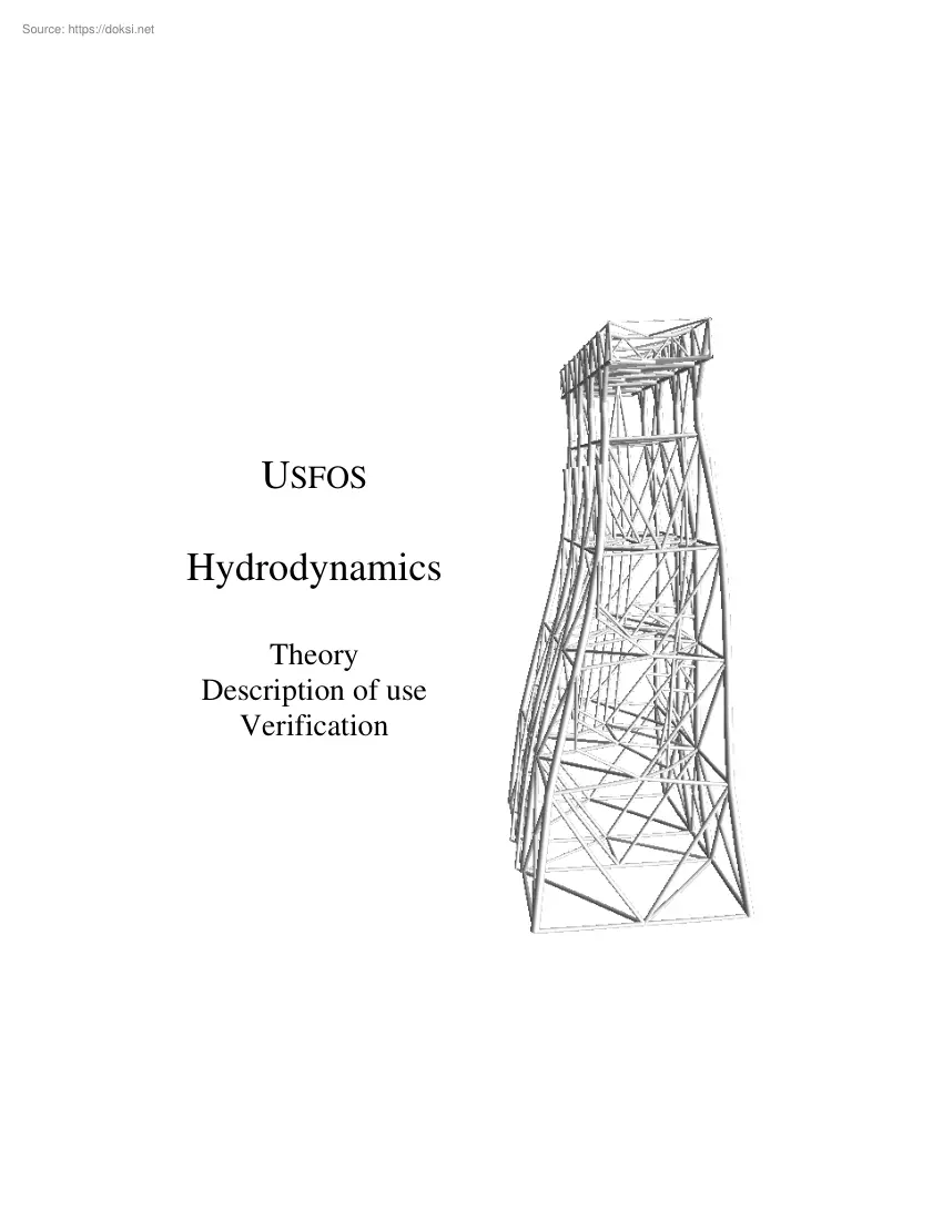 USFos Hydrodynamics, Theory, Description of use, Verification