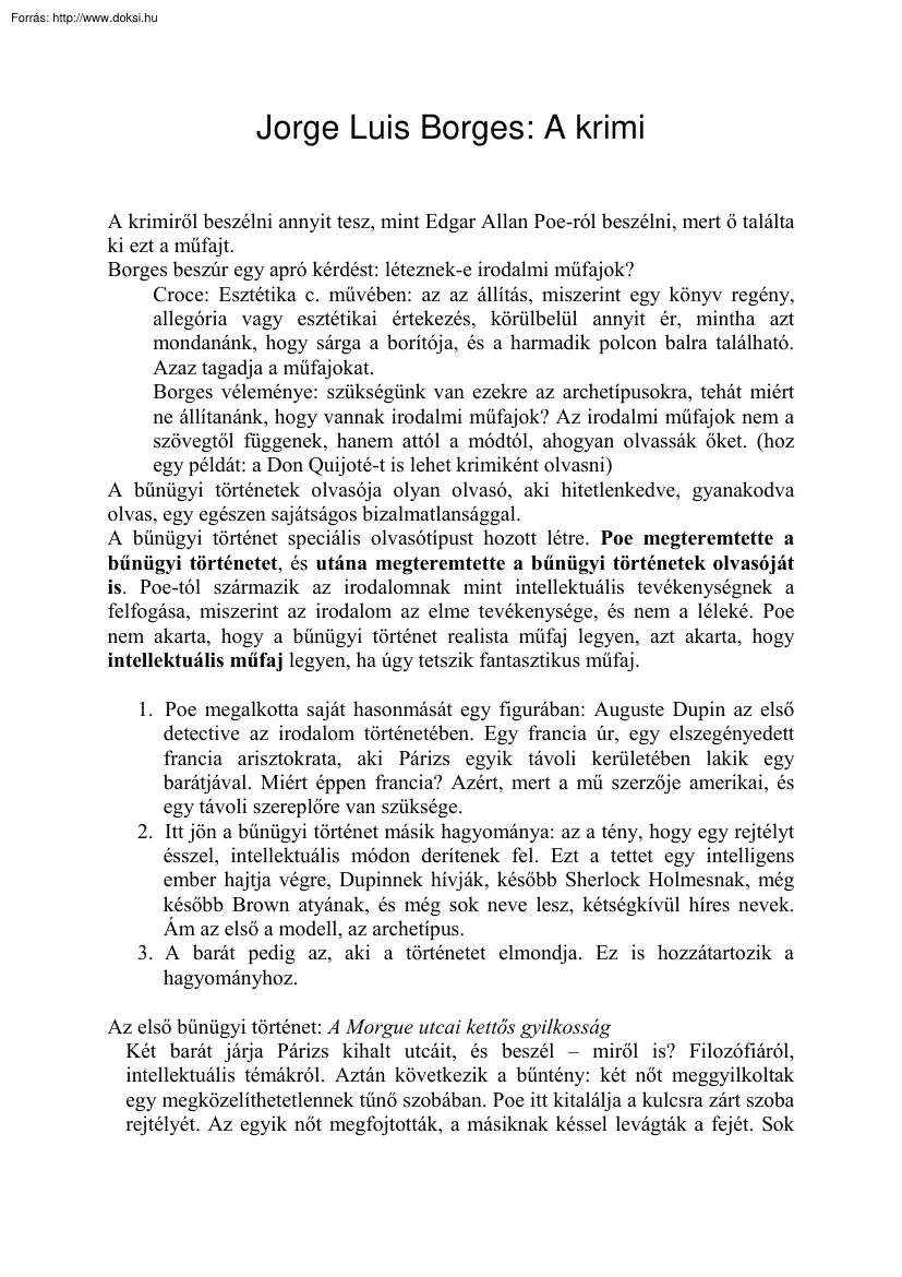 Jorge Luis Borges - A krimi